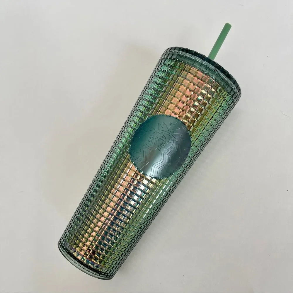 STARBUCKS 24oz TUMBLER LIMITED EDITION BEST MOST FAVORITE IRIDESCENT OVILE GREEN